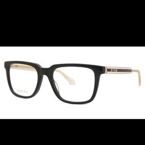 Gucci Black and Gold Frame Glasses